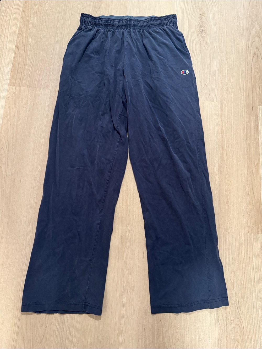 Champion Navy Blue Drawstring Sweatpants with Logo